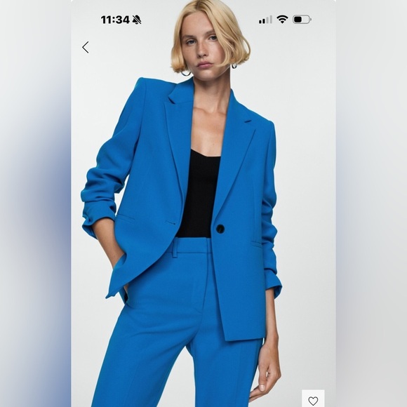 LIKE NEW Mango Vibrant Blue Pants - Picture 5 of 15